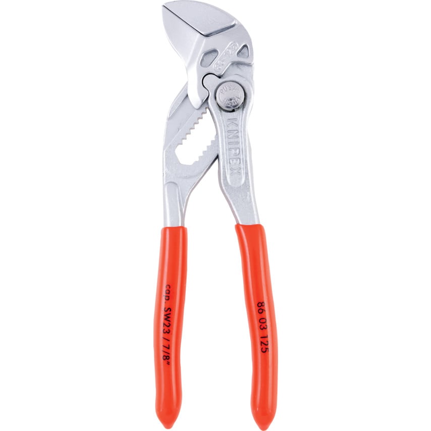 Knipex Mini Pliers Wrench, Plastic Coated, Chrome at Zoro