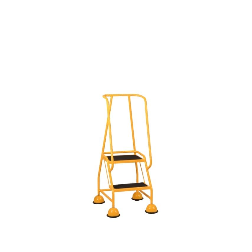 Steptek 2 Tread Step Full Handrail Anti-slip Treads Yellow