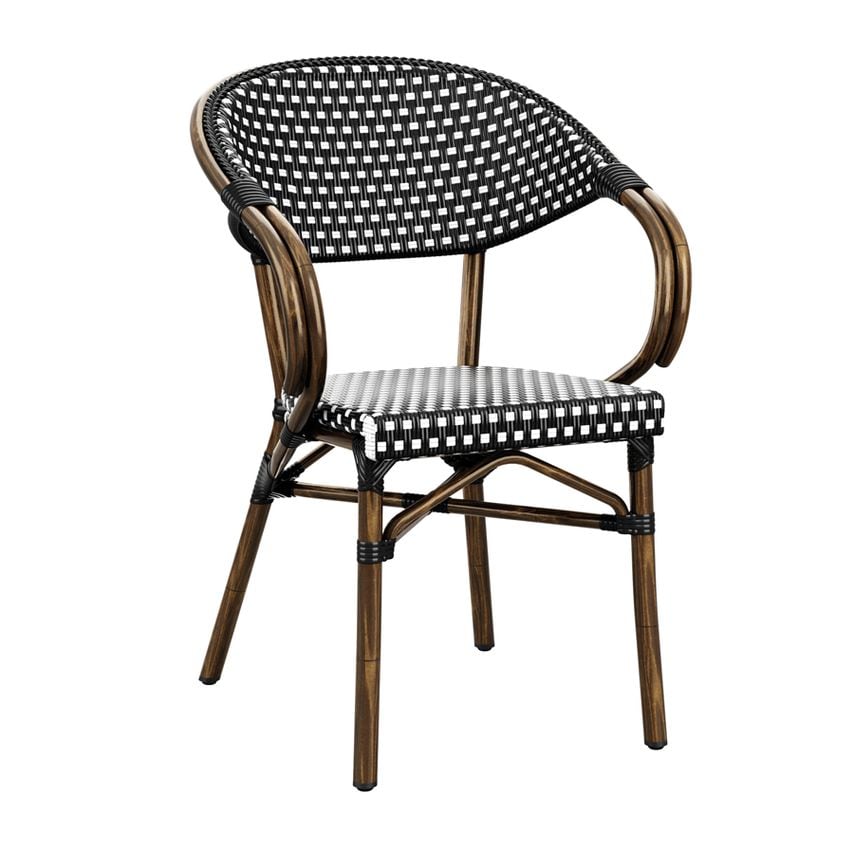 ZAP Trading Panda Arm Chair - Black & White Weave