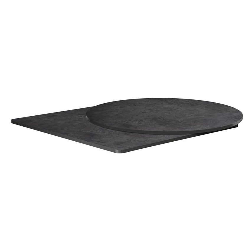 ZAP Trading Metallic Anthracite Stain Resistant Slim High Pressure Laminate Tabl