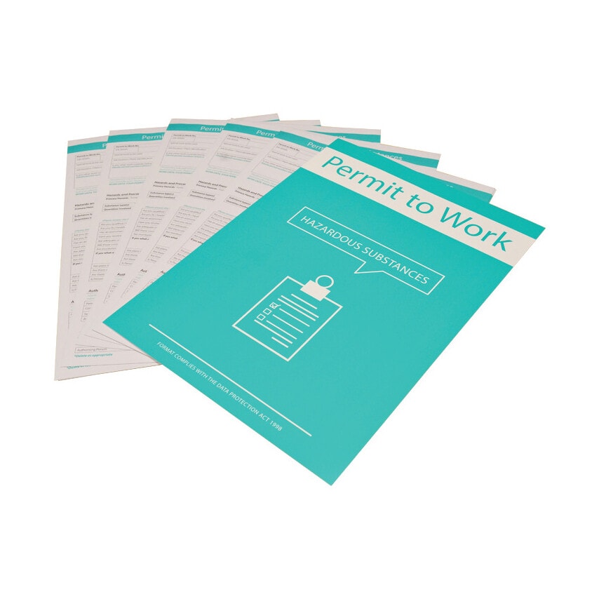 Sitesafe Permit to Work Book - Hazardous Substances, Pack of 10