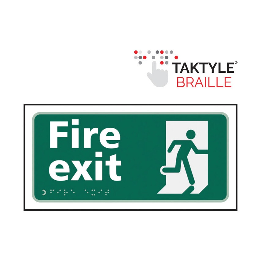 Taktyle Fire Exit Running Man Sign - (300 x 150mm)