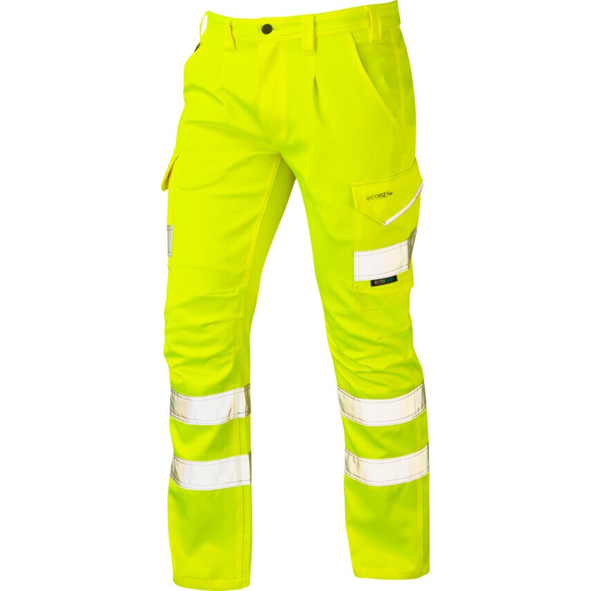 Leo Workwear Kingford Hi-vis Trousers Yellow (36"R)
