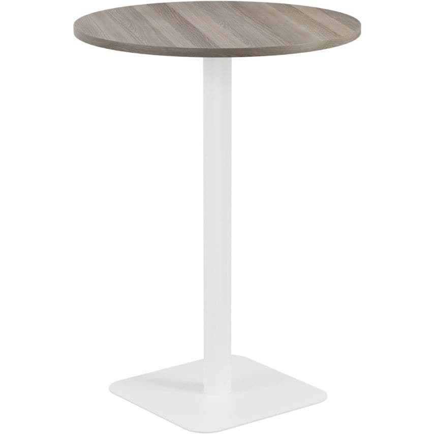Tc 800mm Circular High Contract Table - White/Grey Oak