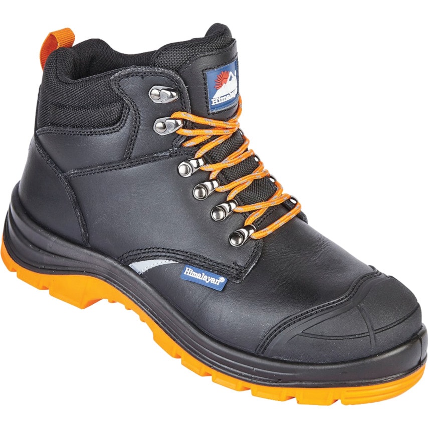 Himalayan 5400 Black Leather Reflecto Steel Toe Cap Safety Boots - Size 10