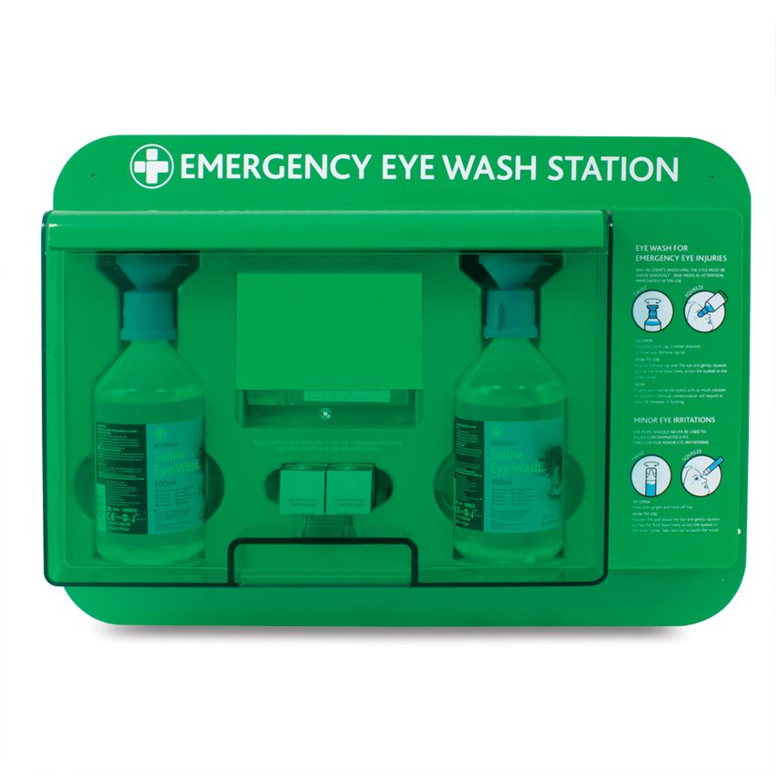 Emergency Eye Wash Panel with Mirror