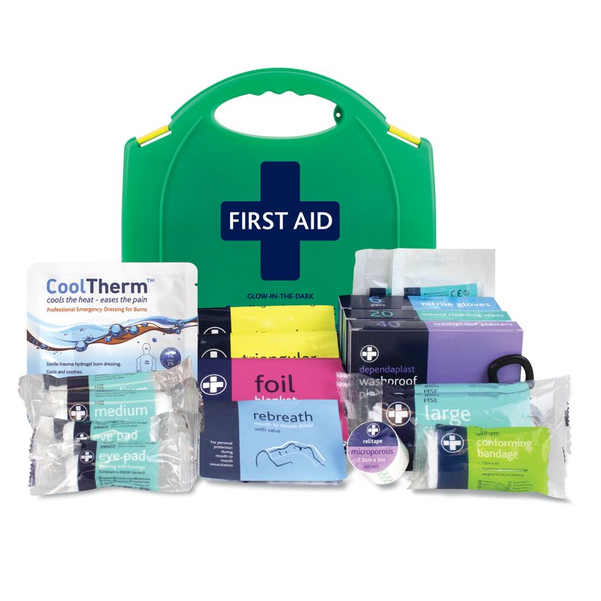 Reliance Medical Small Workplace - Glow in The Dark - First Aid Kit - you get 10