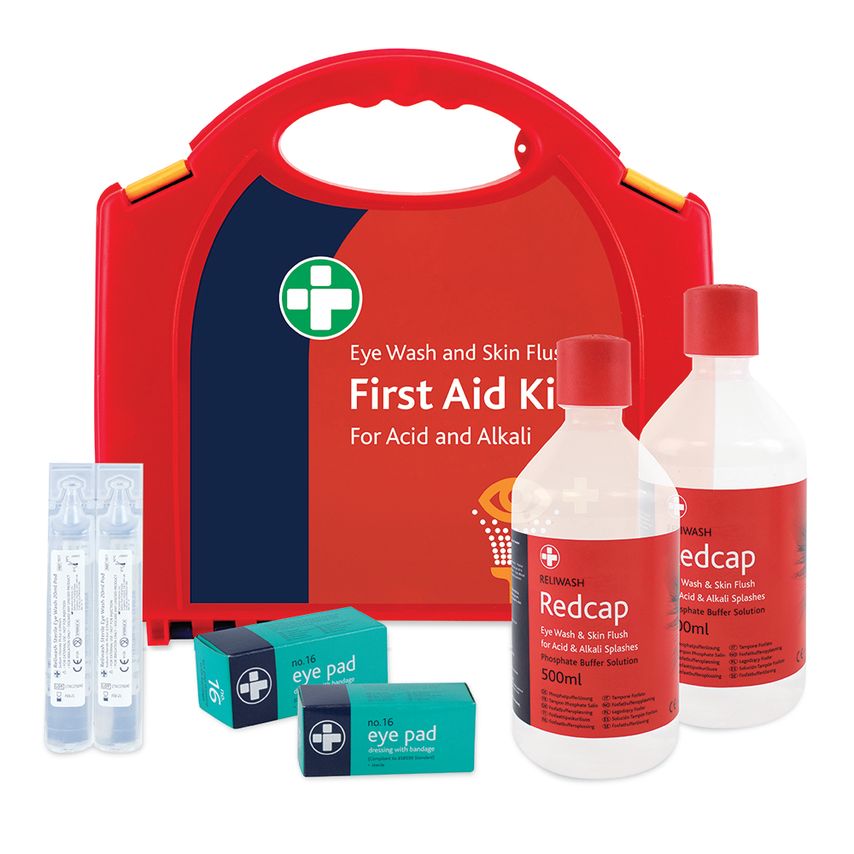 Deluxe Chemical Splash Station in Integral Aura Box Including Bracket (2X500ml/2X20mlPODS/2XEYE Pads/Mirror)