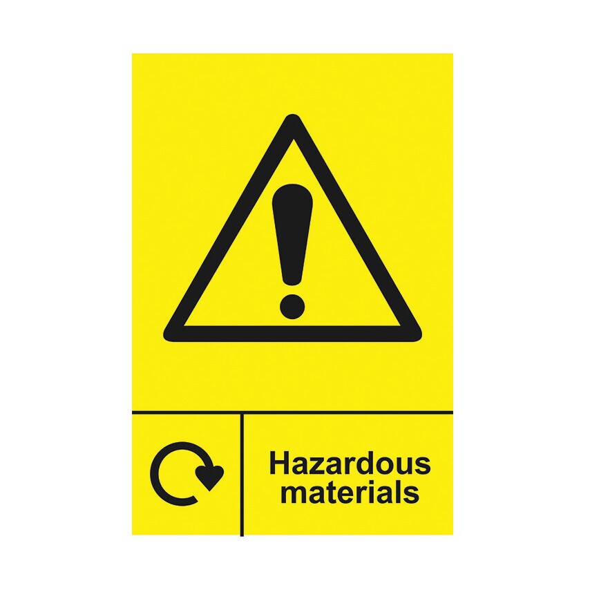 Sitesafe Hazardous Material Recycling Sign Self Adh. Vinyl (200 x 300mm)