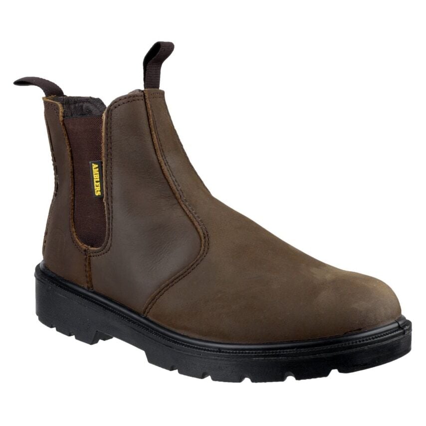 Amblers Safety FS128 Hardwearing Pull on Safety Dealer Boots Brown Size 6