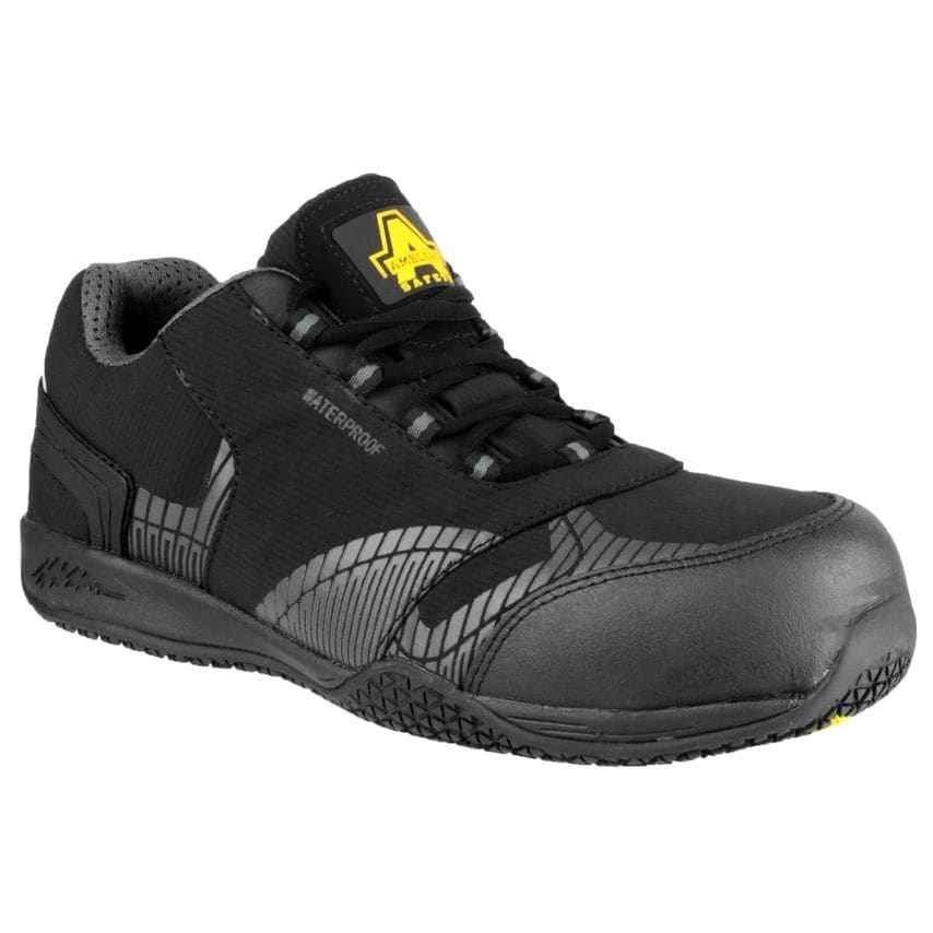 Amblers Safety FS29C Waterproof Metal Free Non Leather Safety Trainer Black Size
