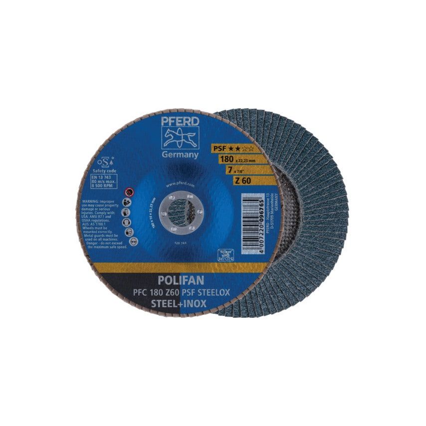 Pferd PFC180-Z60 PSF Steelox Flap Disc- you get 10