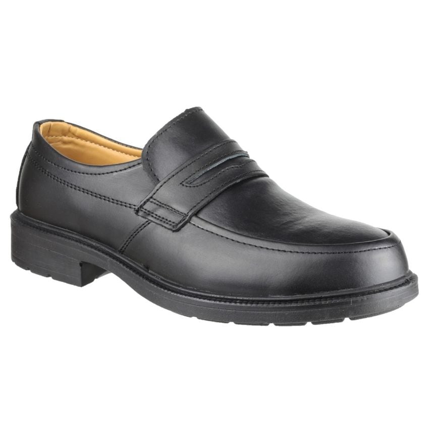 Amblers Safety FS46 Mocc Toe S1P SRC Safety Slip on Shoe Black Size 10