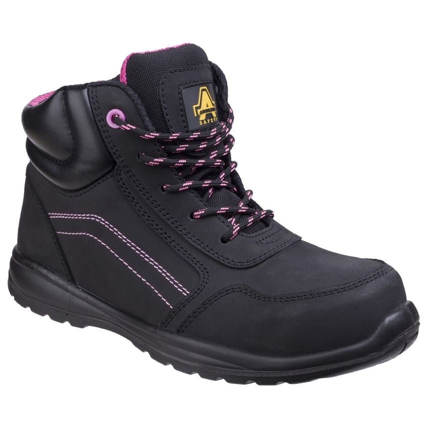 Amblers Safety AS601 Lydia Composite Safety Boots with Side Zip Black Size 6