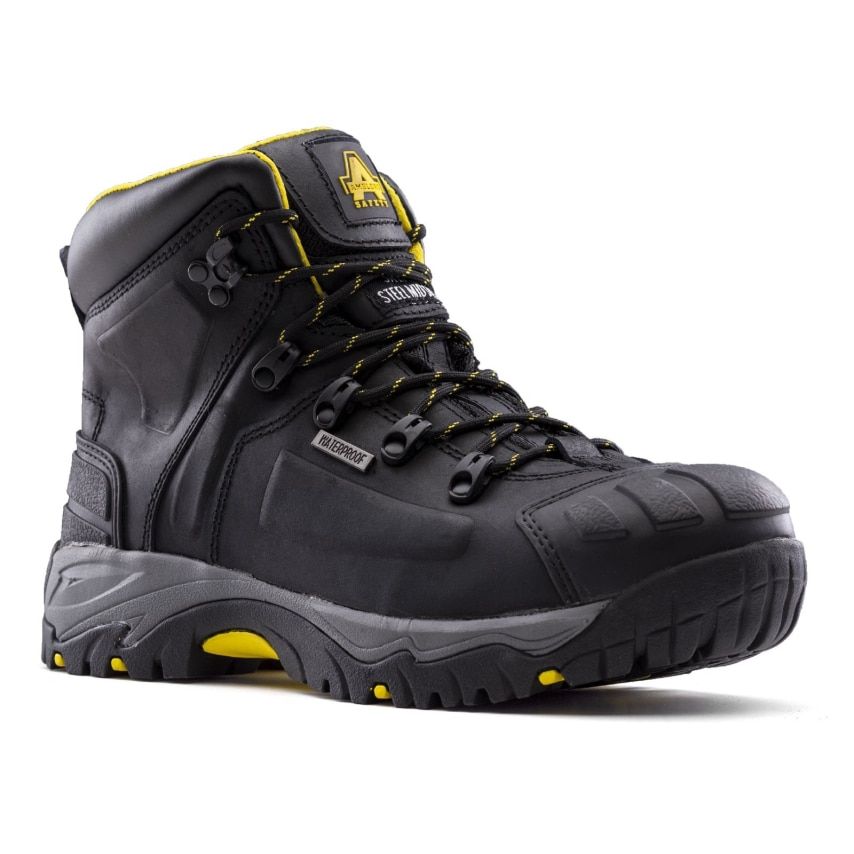 Amblers Safety AS803 Waterproof Wide Fit Safety Boots Black Size 8