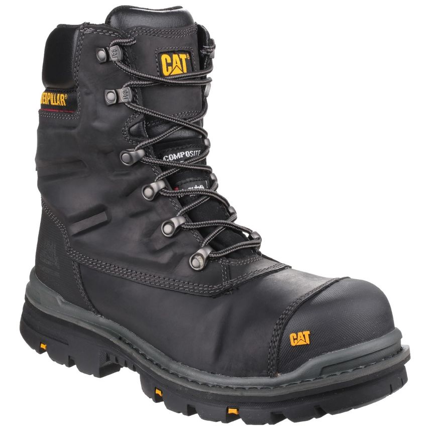 CAT Premier Waterproof Safety Boots Black Size 8