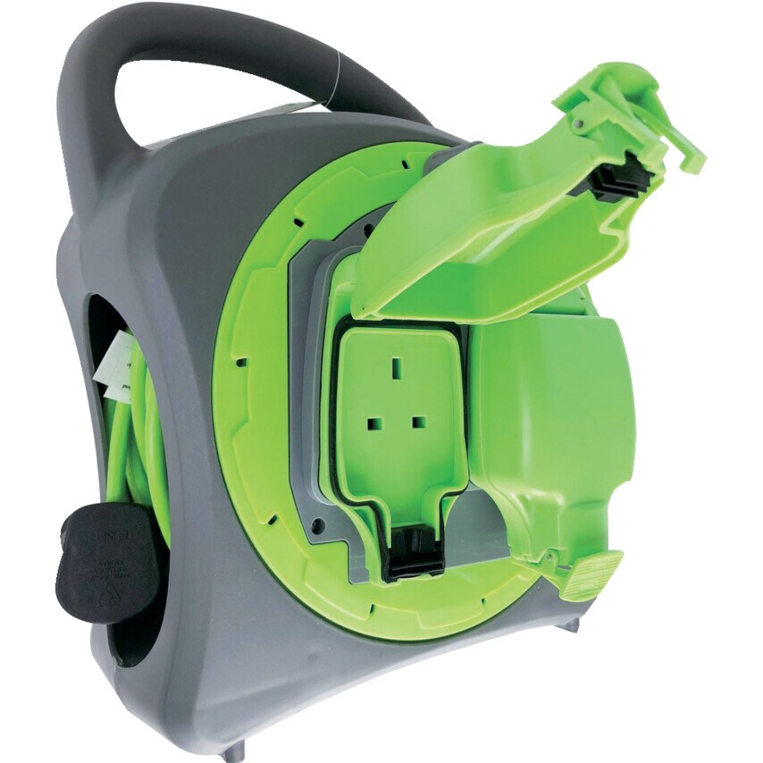 20m Double Socket Weatherproof Cable Reel