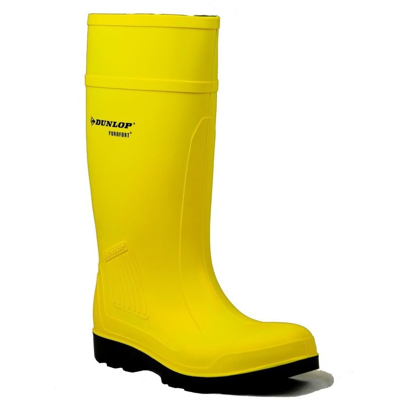 Dunlop Purofort Professional Full Safety Wellington Yellow Size 8