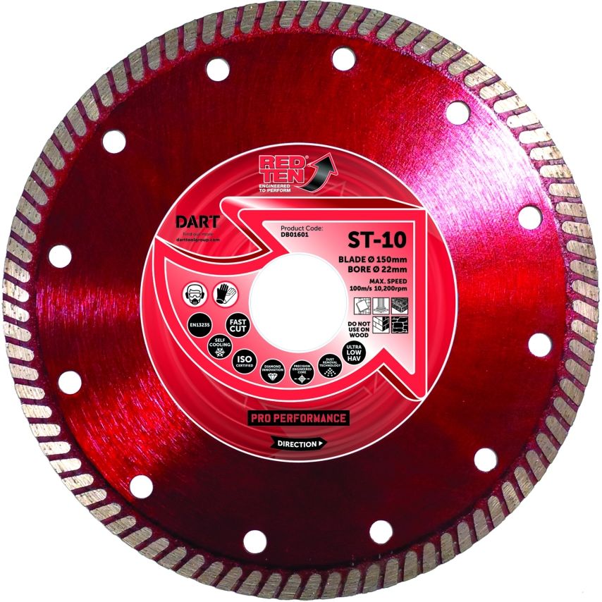 Red Ten ST-10 Tile Diamond Blade 230Dmm x 22B
