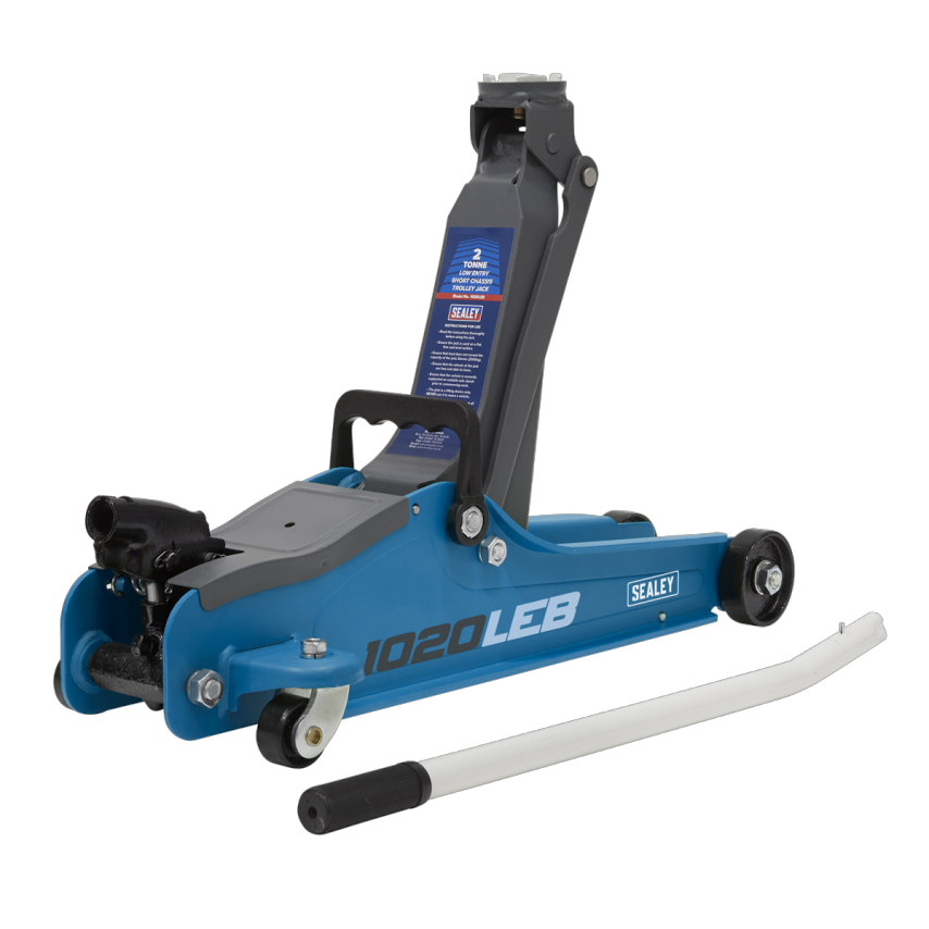 Sealey 1020LEB Trolley Jack 2tonne Low Entry Short Chassis - Blue