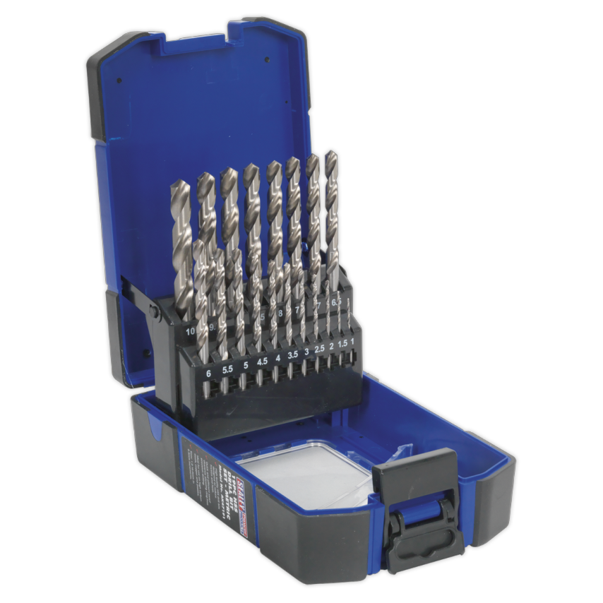 Sealey HSS Split Point Fully Ground Drill Bit Set 19PC Metric