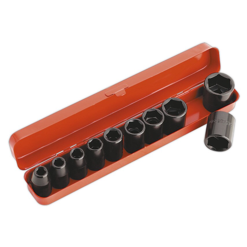 Sealey Impact Socket Set 10PC 1/2" Sq. Drive Metric Zoro UK
