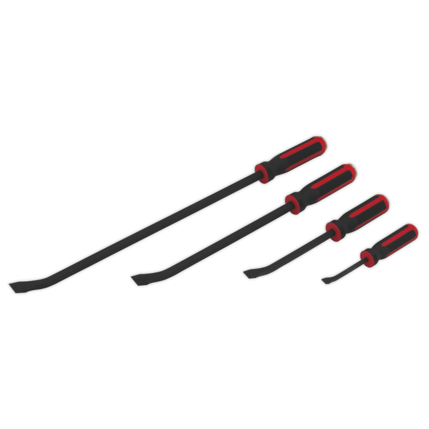 Angled Pry Bar Set4 Piece Heavy Duty