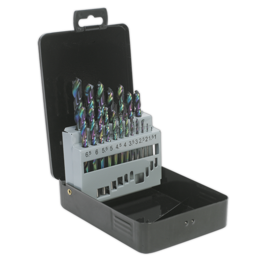 Siegen HSS Drill Bit Set 19PC Edge Ground Metric DIN 338