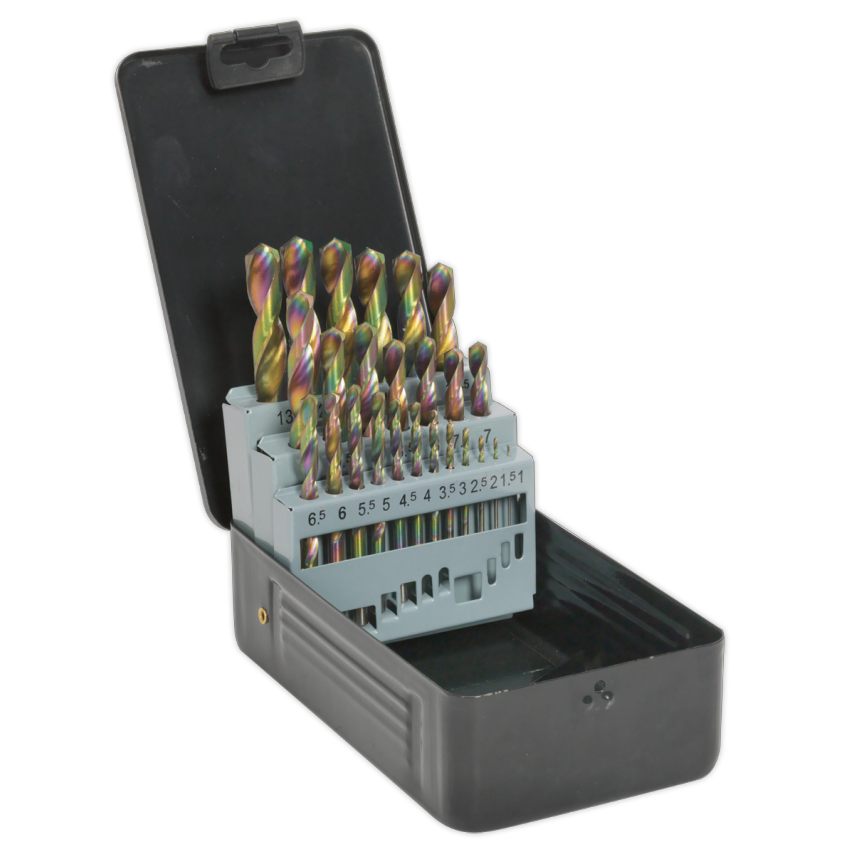 Siegen HSS Drill Bit Set 25PC Edge Ground - Metric DIN 338