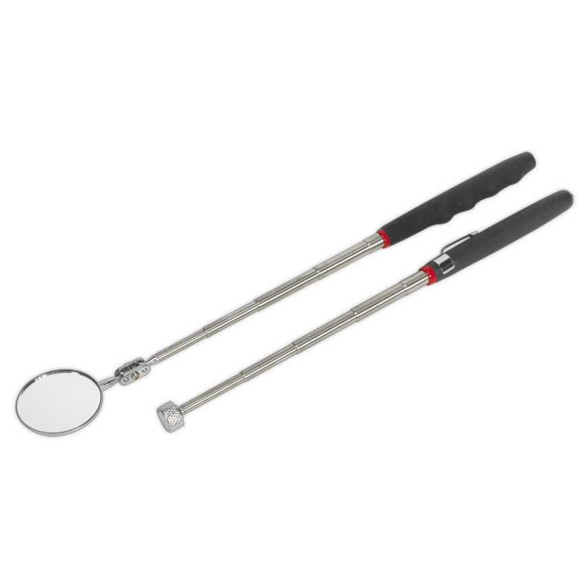 Telescopic Magnetic Pick-Up Tool & Inspection Mirror Set 2 Piece