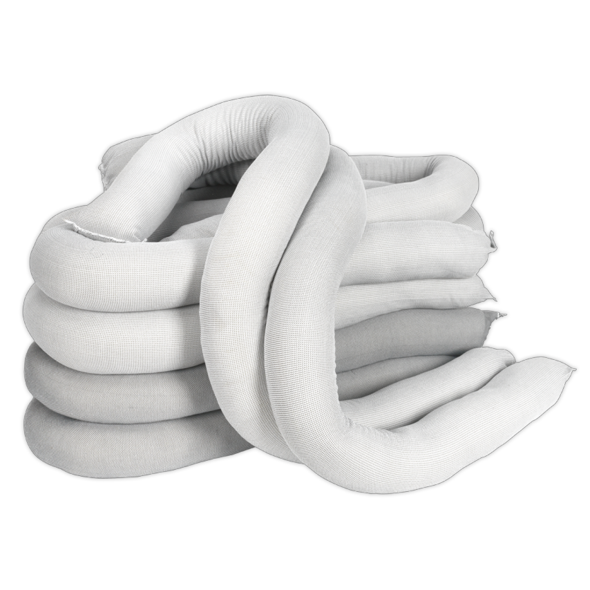Spill Absorbent Sock 80mm x 1.2M, Pack of 10