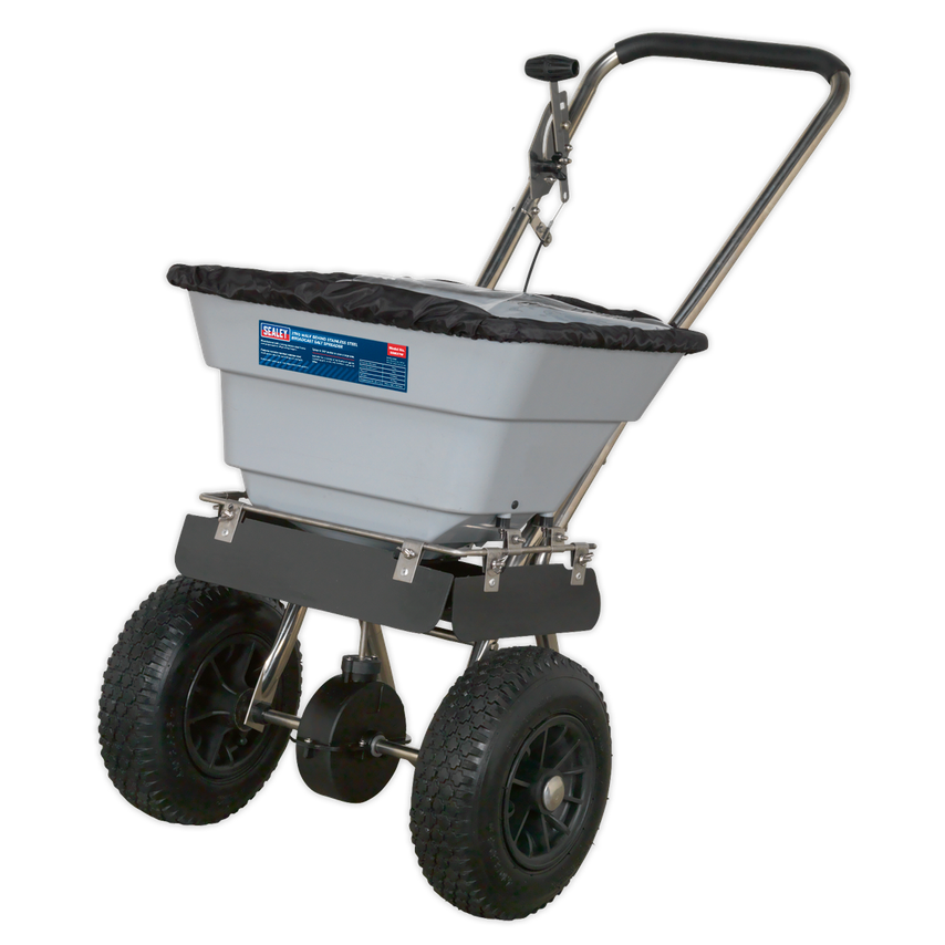 Stainless Steel Broadcast Salt Spreader 37kg Walk Behind