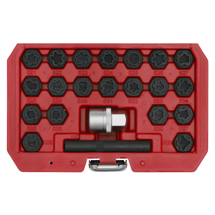 Sealey Locking Wheel Nut Key Set 22 Piece - VAG