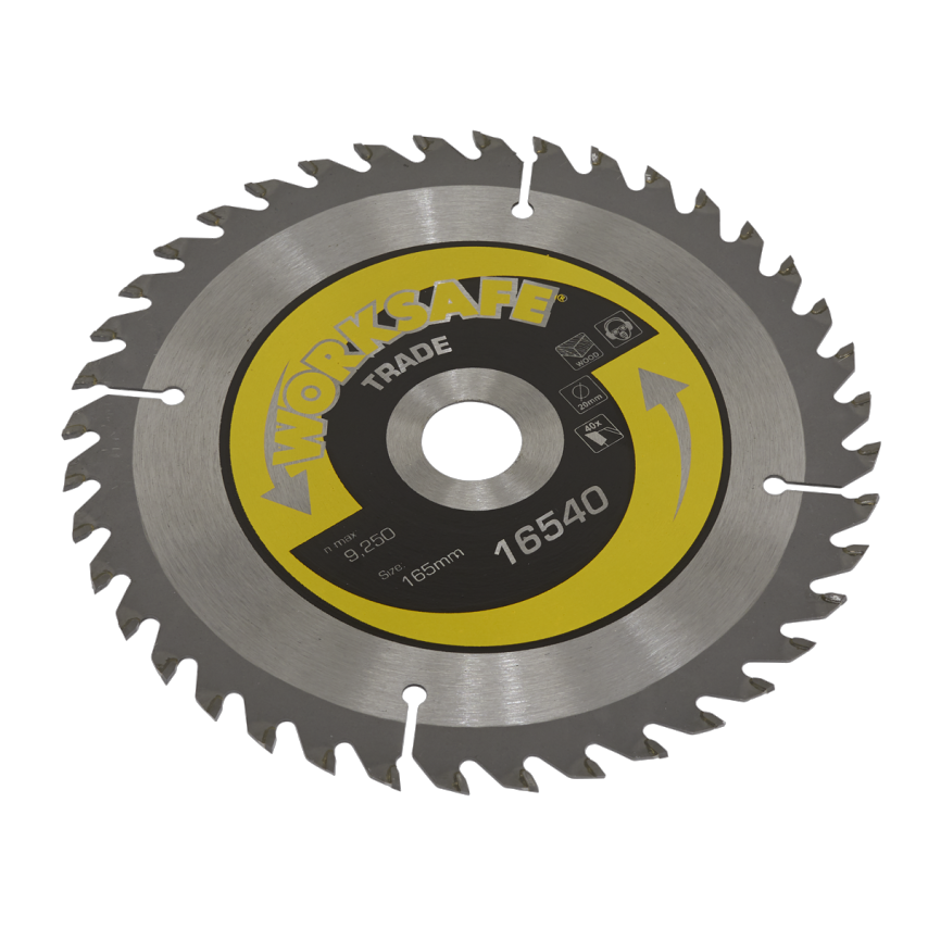 Shop Sealey Trade Circular Saw Blade 165 x 20mm 40TPU Circular Saw