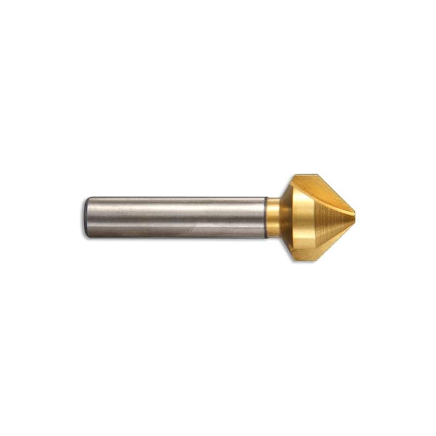 Presto 20.5X3.5MM 3 Flute 90 TiN Coated HSS Straight Shank Countersink (DIN 335)