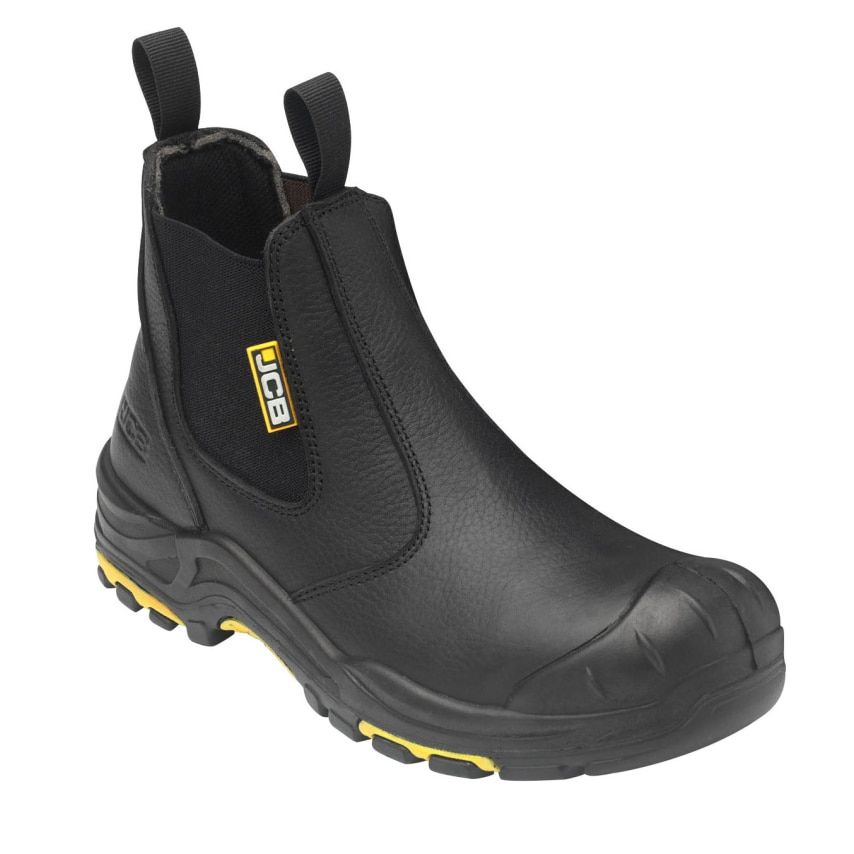 JCB Dealer Black Boot - S3 Heat and Slip Resistant - Size 8