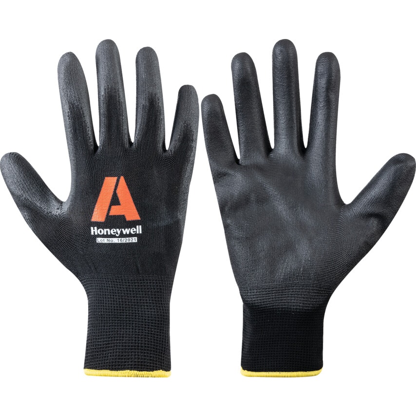 Honeywell 2132251 Vertigo Black PU C&g Cut 1 Gloves - Size 6