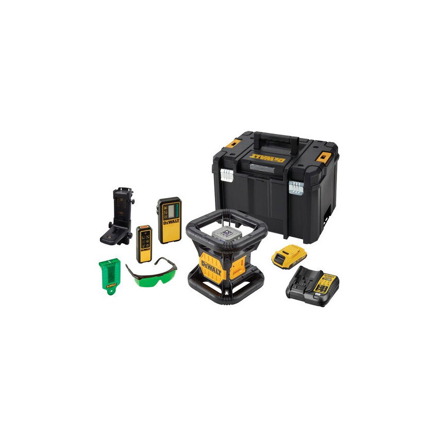 DCE079D1G-GB Rotary Laser 600M, Slope, Detect, Remote, Green Beam