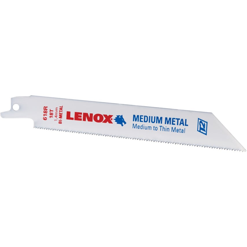 Lenox 20566618R 152 X 19 X 0.9MM 18TPI Metal Cutting Reciprocating Saw Blade Pk-