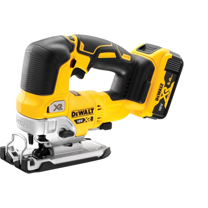 DeWalt DCS334P2GB 18V Brushless Top Handle Jigsaw, 2 X 5.0AH Slide