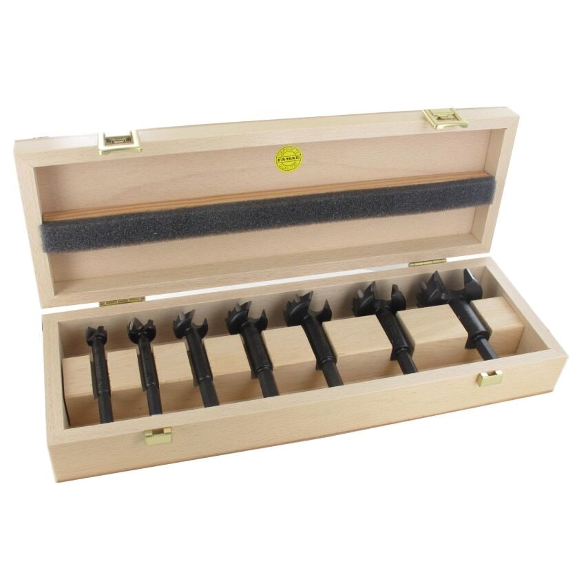 FAMAG 7PCS Bormax 2.0 Forstner Bit Set 15, 20, 25, 30, 35, 40, 50mm in Wooden Bo