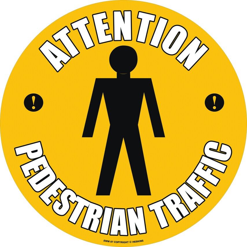 Attention Pedestrian Traffic Sign - 430mm