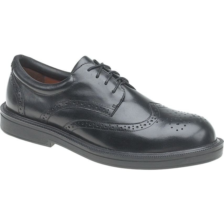 Himalayan 9810 Black Leather Brogue Safety Shoes - Size 9