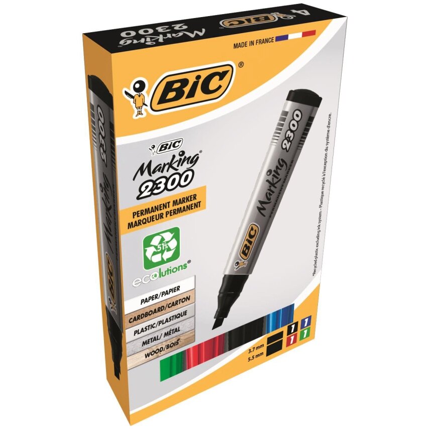 Bic Marking 2300 Chisel Tip Permanent Marker Assor At Zoro
