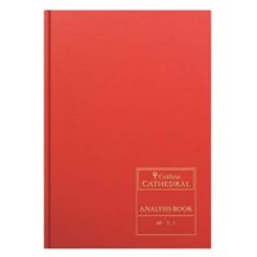Collins Collins Cathedral Analysis Book Casebound A4 6 Cash Column 96 Pages Red