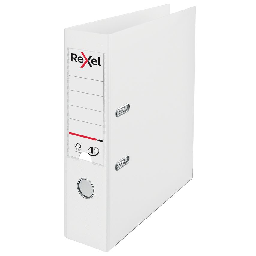 Rexel Rexel Choices Lever Arch File Polypropylene A4 75mm Spine Width White (Pac