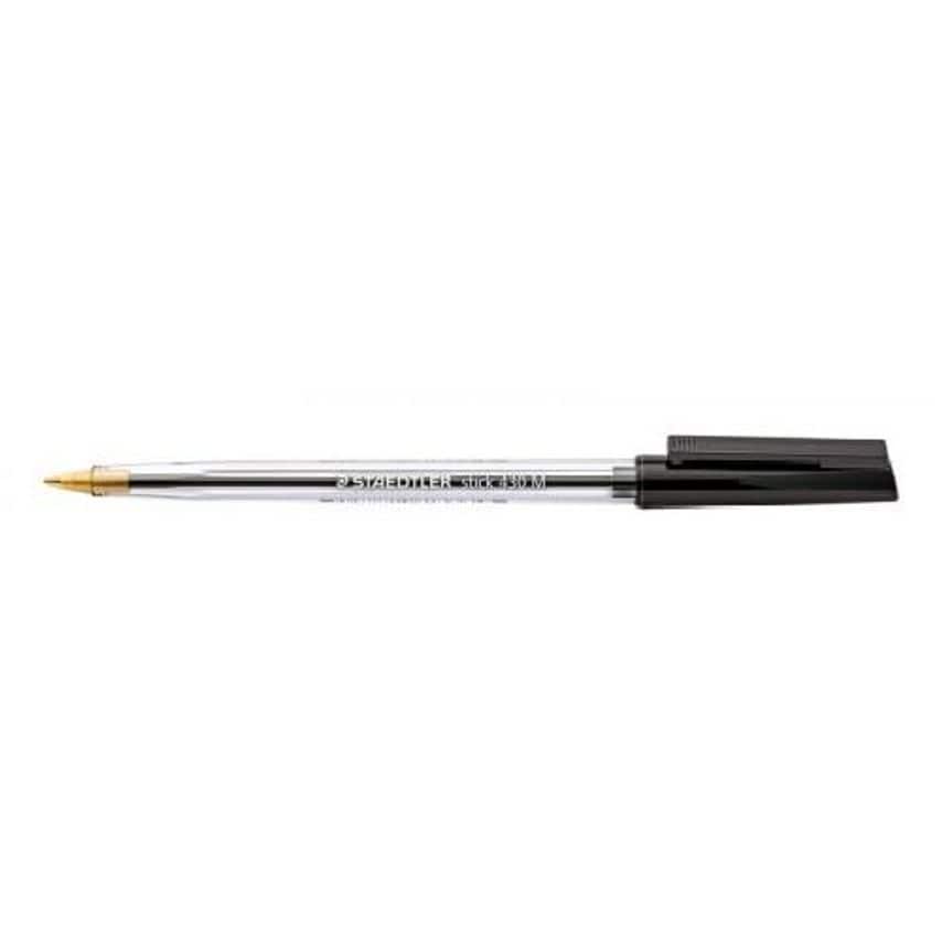 Staedtler Staedtler 430 Stick Ballpoint Pen 1.0mm Tip 0.35mm Line Black (Pack 10 - Picture 1 of 1