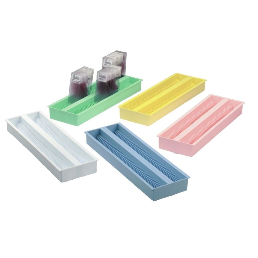 Simport Simport M710 DrainRack for Microscope Slides,  Pink, 100 Slots PK10