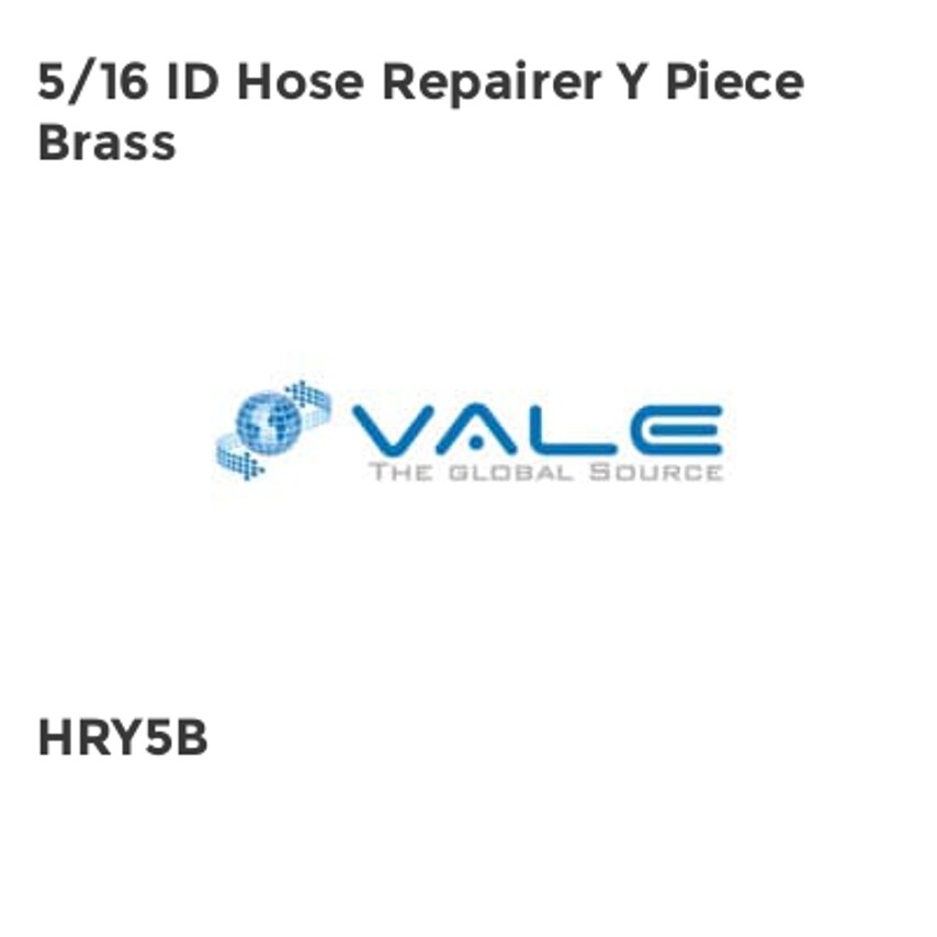 Hose Repair Y Piece