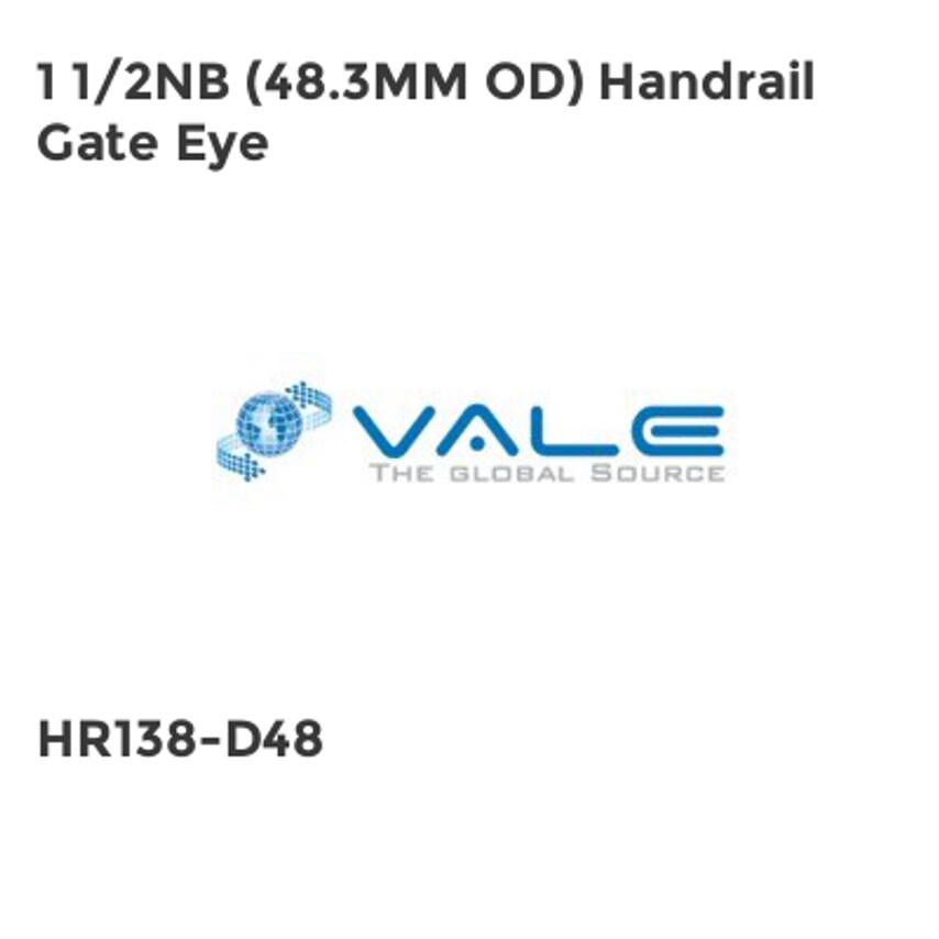Vale 1 1/2NB (48.3MM OD) Handrail Gate Eye